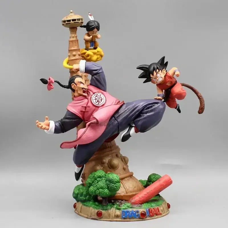 Dragon Ball Manga Anime Goku Figures Gk Tao Pai Pai Vs Son Goku Karin Tower 28cm Action Figures Pvc Collectible Ornament Gifts