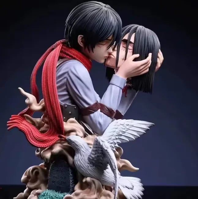 Figura Eren y Mikasa Último Beso - Attack on Titan | Escena 22cm