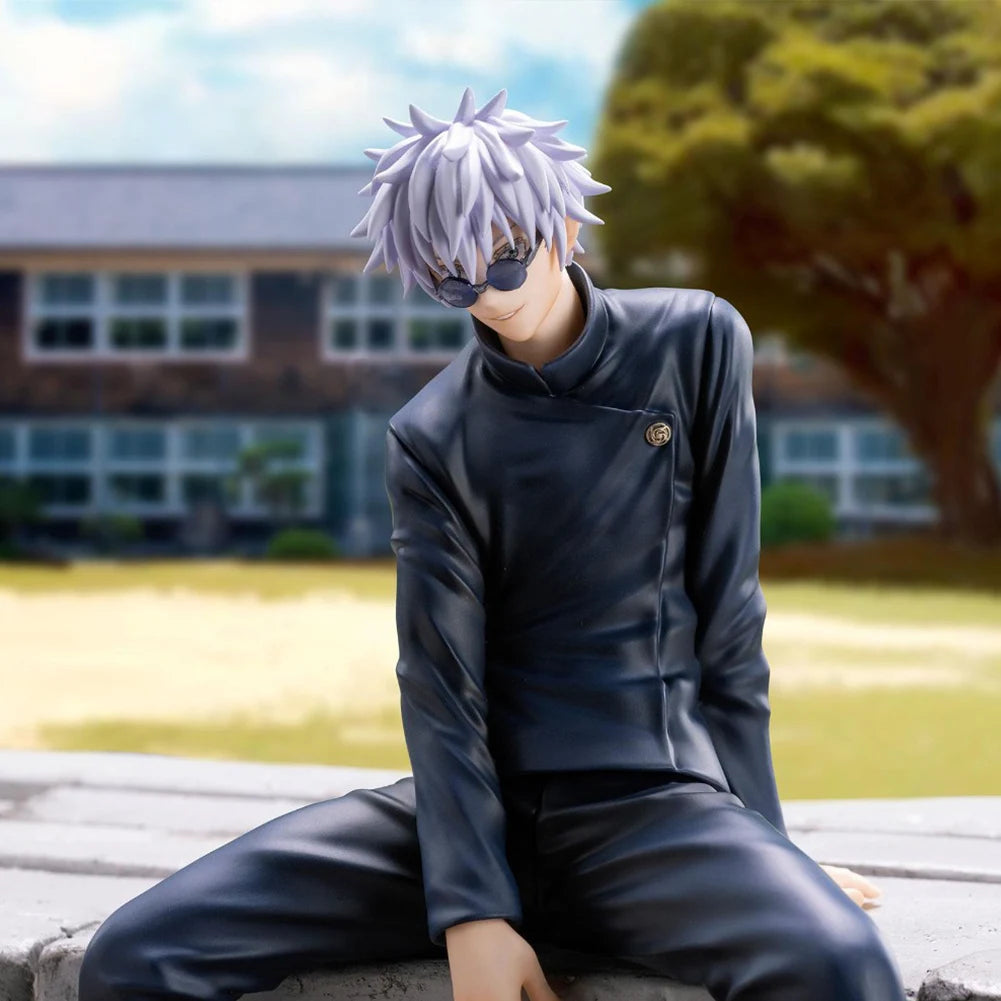 Figura de Anime JJK de 14cm, figura de acción de Gojo sentado, Geto Suguru, modelo de colección de PVC, adornos de escritorio, juguetes para niños, regalos