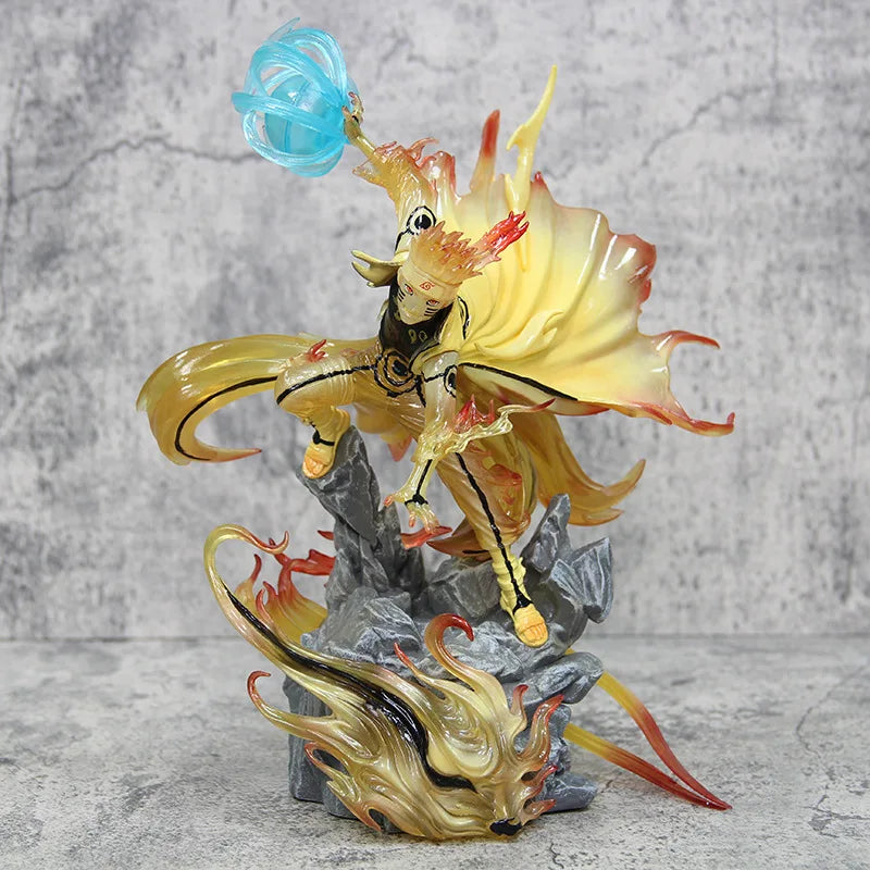 27CM Ten Year Ninja Naruto Series Nine Lamas Six Paths Immortals Naruto Anime Accessories Handmade Toys Desktop Ornament gift