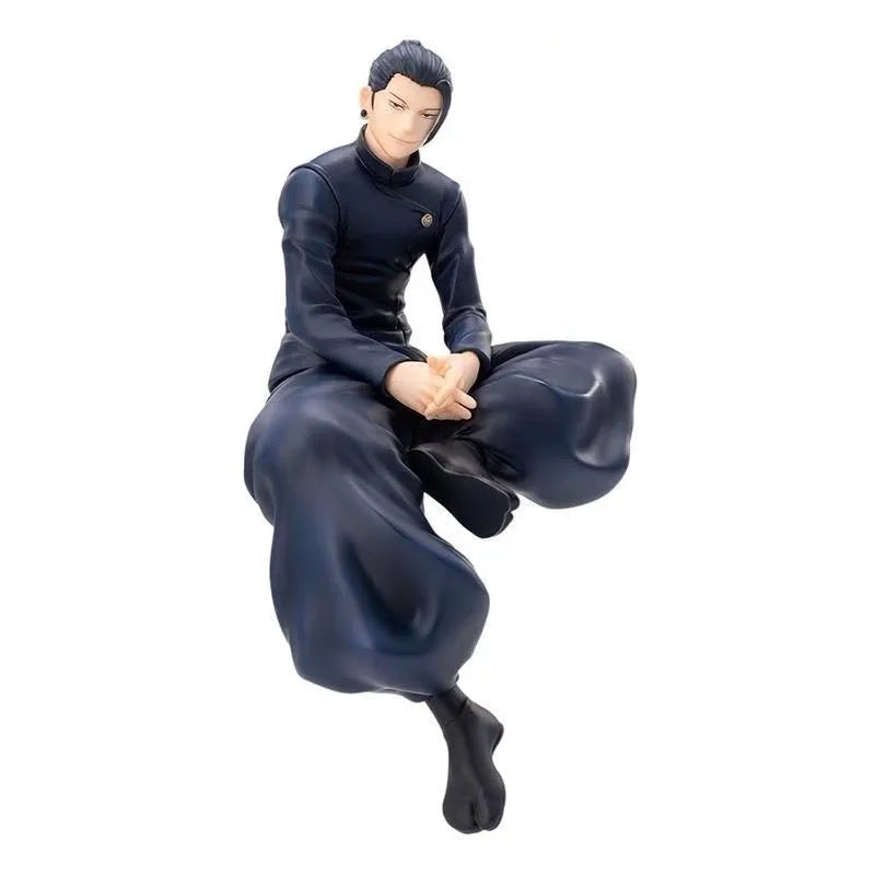 Satoru Gojo Statue Jujutsu Kaisen Figure Geto Suguru Sitting Posture Action Figures Prison Realm Anime Model Pvc Ornament Toys
