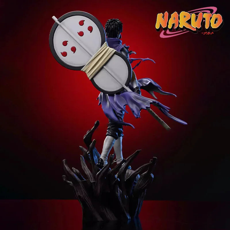 Naruto takes series Garage Kit uchiha madara Obito Uchiha Akatsuki double headed sculpture anime peripheral desktop ornament