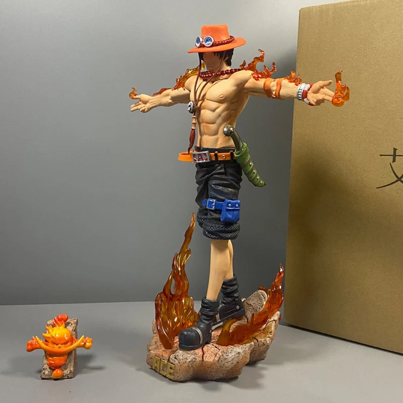 28cm Anime One Piece Ace Figure Portgas D Ace Action Figurine PVC Statue Collectible Model Toys for childern christmas Gifts