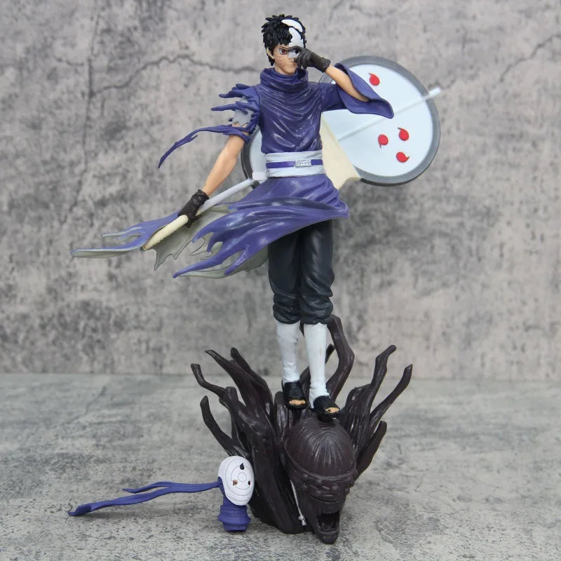 Naruto takes series Garage Kit uchiha madara Obito Uchiha Akatsuki double headed sculpture anime peripheral desktop ornament