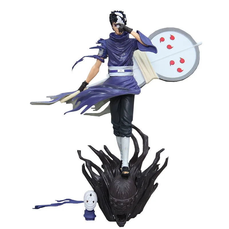 Naruto takes series Garage Kit uchiha madara Obito Uchiha Akatsuki double headed sculpture anime peripheral desktop ornament