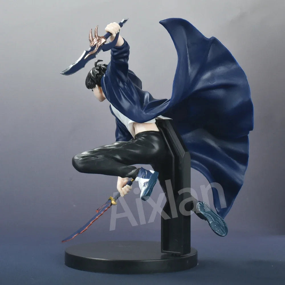 Aixlan Solo Leveling Amine Figure Shadow King Sung Jin-Woo PVC Action Figure Collectible Model Toys Gift 16CM