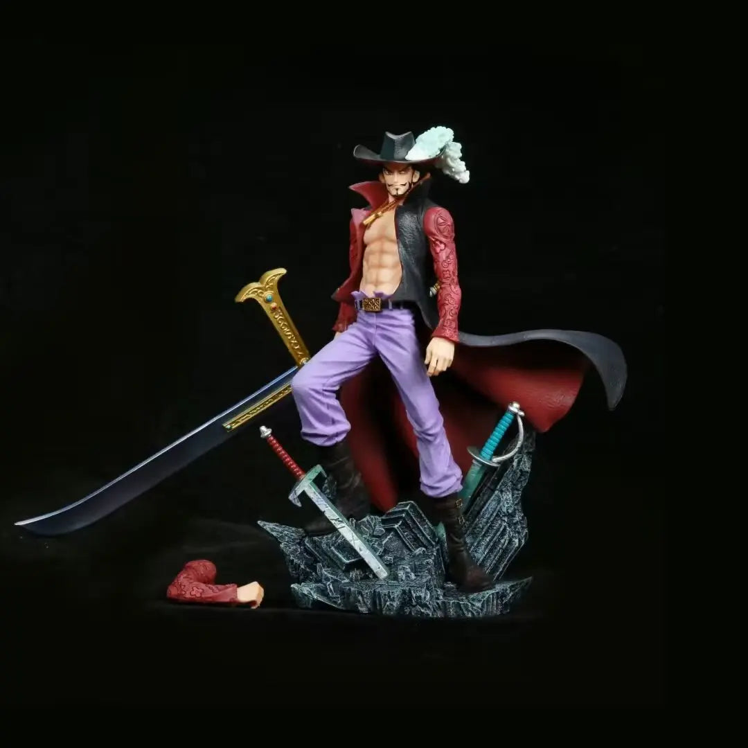Figura Dracule Mihawk - One Piece | Dracule Mihawk, Ojo de Halcón, el mejor espadachín del mundo 28cm