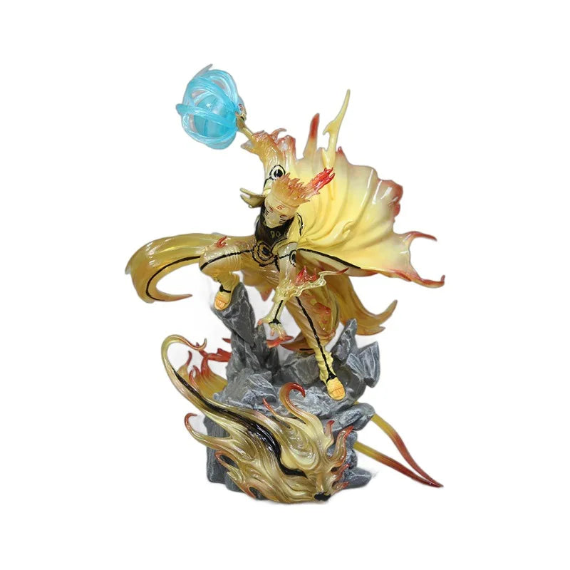 27CM Ten Year Ninja Naruto Series Nine Lamas Six Paths Immortals Naruto Anime Accessories Handmade Toys Desktop Ornament gift
