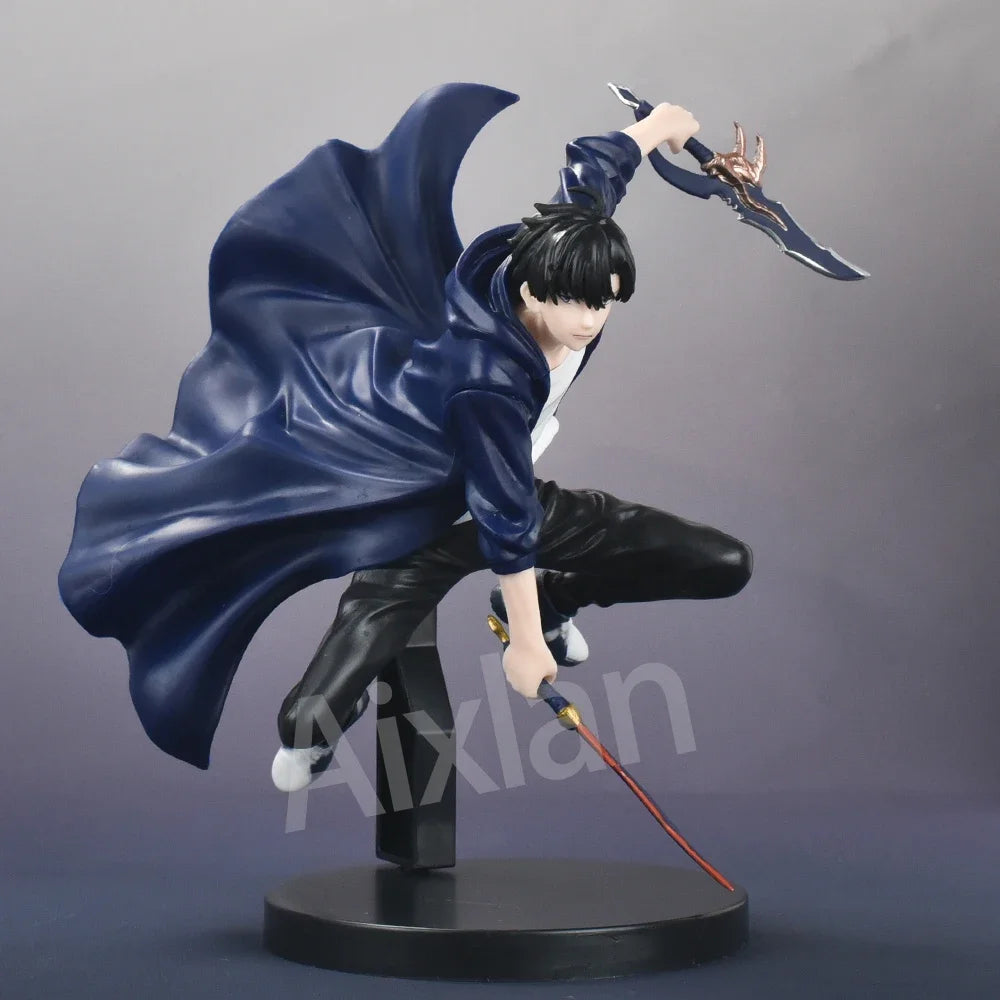 Aixlan Solo Leveling Amine Figure Shadow King Sung Jin-Woo PVC Action Figure Collectible Model Toys Gift 16CM
