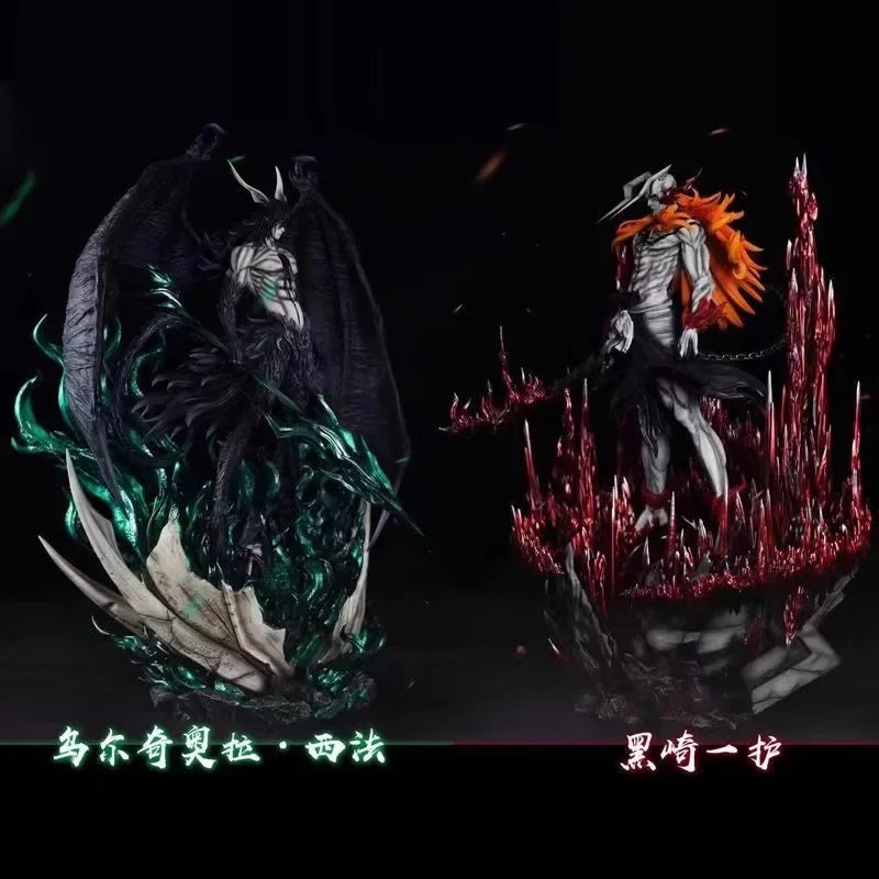 33cm Bleach Anime Figures Kurosaki Ichigo Hollow Ulquiorra Cifer Figure Gk Statue Pvc Figurine Collection Models Decoration Toys