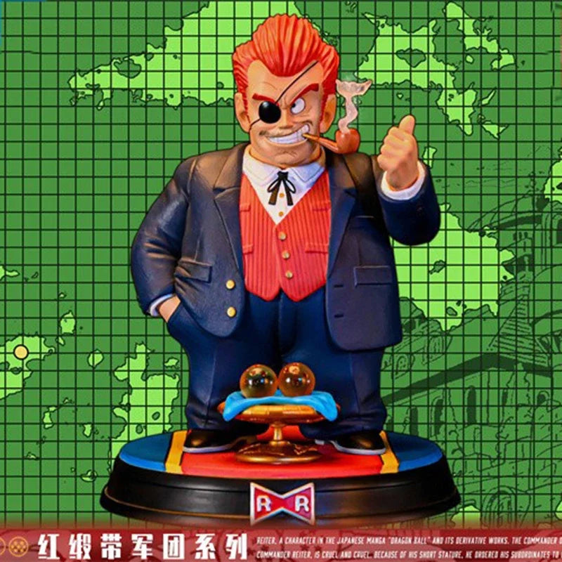 Anime Dragon Ball Figurine GK Red Ribbon Army General Blue Commander Red Action Figure PVC Collection Model Room Decoration Gift