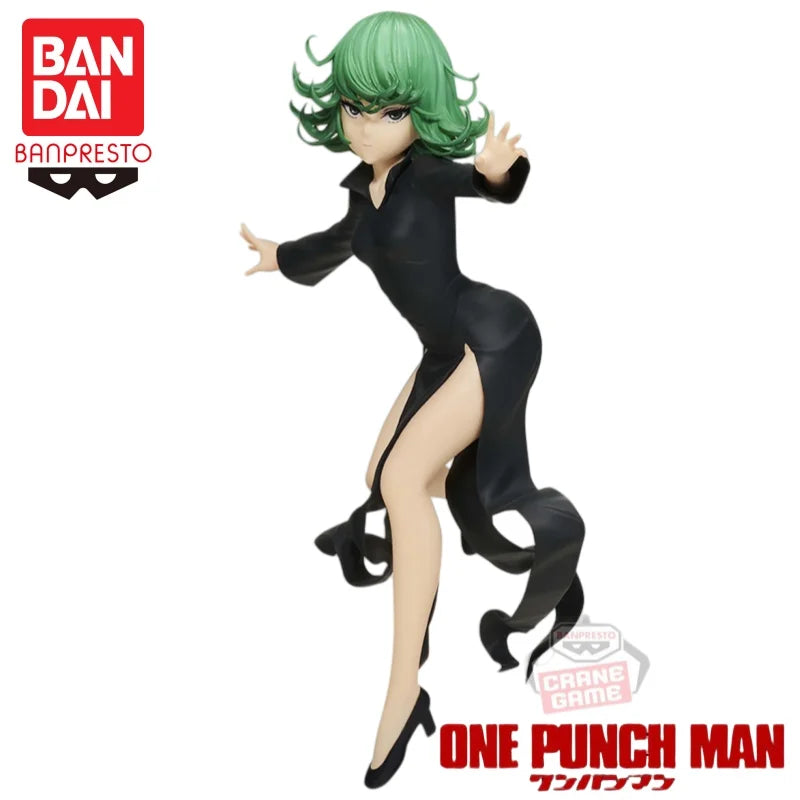 En Stock Bandai Original Banpresto One Punch Man Tatsumaki figura de acción modelo muñeca nueva en caja personajes de Anime juguetes garaje
