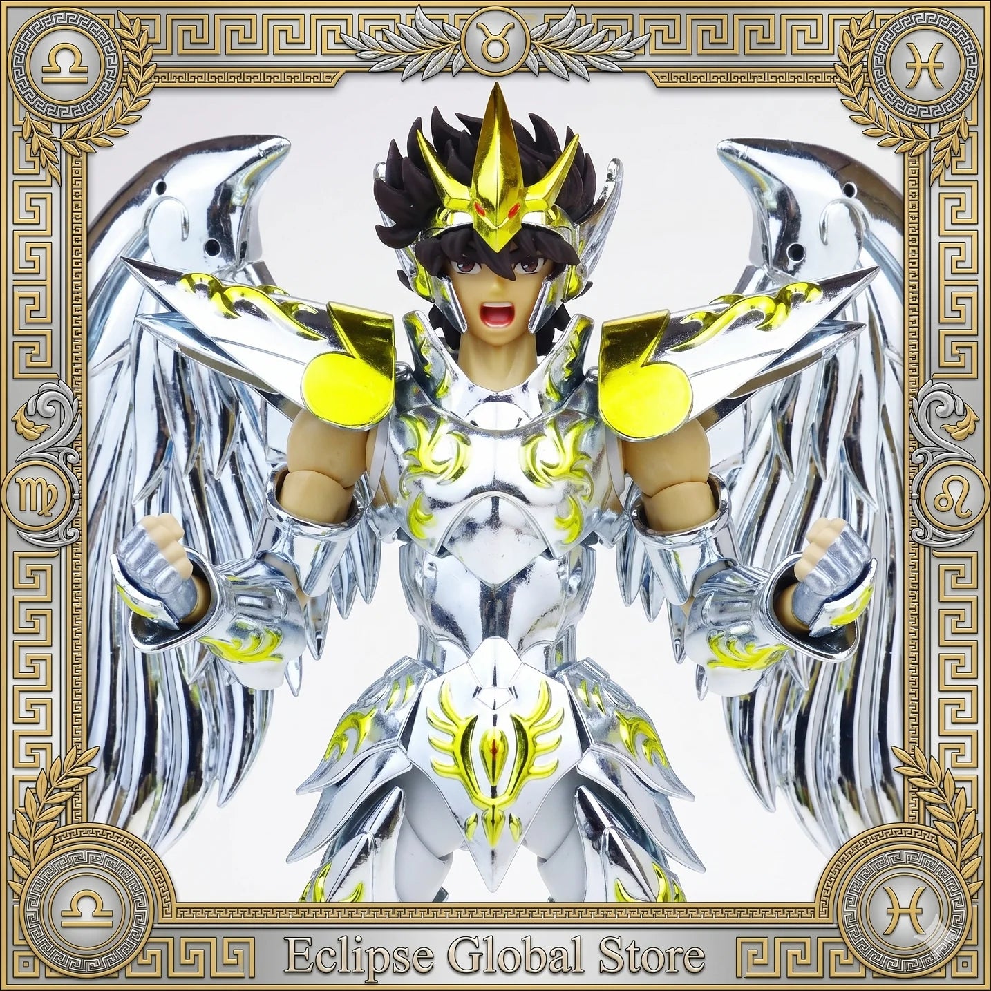 Figura Seiya de Pegaso Armadura Divina - Saint Seiya | Metal Diecast
