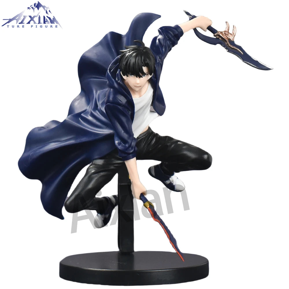 Aixlan Solo Leveling Amine Figure Shadow King Sung Jin-Woo PVC Action Figure Collectible Model Toys Gift 16CM