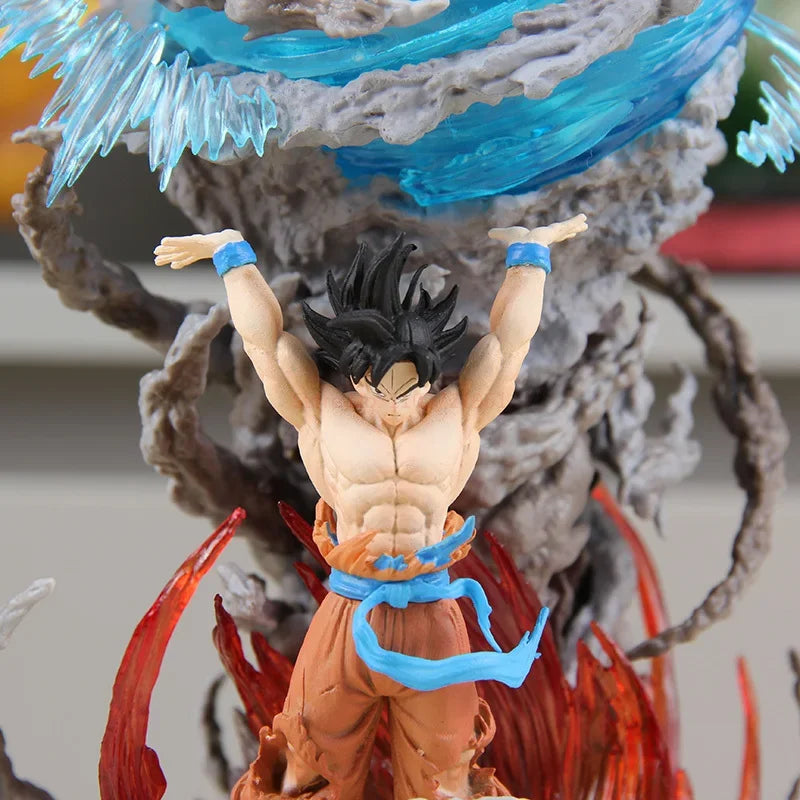 25cm Son Goku Dragon Ball Anime Figure Super Genki Bomb Luminous Figures Gk Figurine Pvc Statue Model Doll Collectible Gifts To