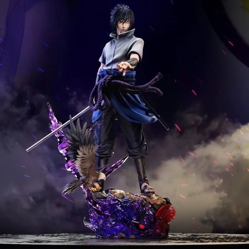 New Naruto Shippuden Figurine Naruto Uzumaki Uchiha Sasuke Action Figure 38cm PVC Toy Statue Collection Model Birthday Gifts