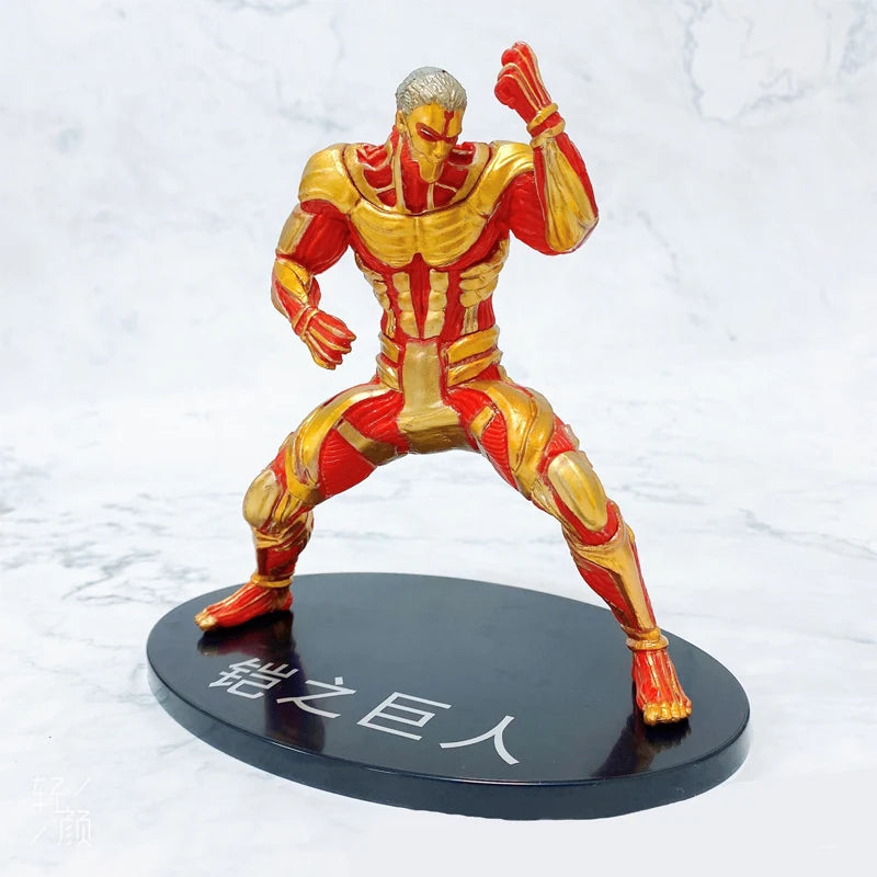 28cm Attack on Titans Levi Ackerman Action Anime Figura Kawai Eren Jaege Mikasa Ackerman The Armored Titan Figure Cute Doll Toys