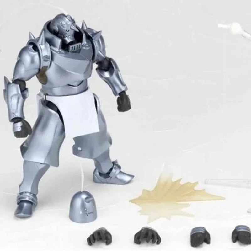 Fullmetal Alchemist Alphonse Elric Anime figuras de acción móviles Kit de modelismo brazo mecánico niño y Armor Caballero juguete recoger regalos