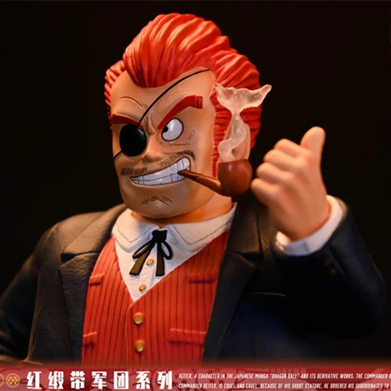Anime Dragon Ball Figurine GK Red Ribbon Army General Blue Commander Red Action Figure PVC Collection Model Room Decoration Gift