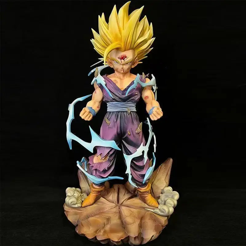 Figura Son Gohan - Dragon Ball | Son Gohan Super Saiyan con cabezas intercambiables 29cm