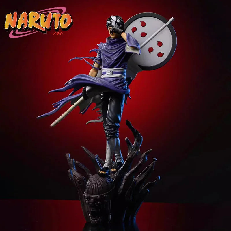 Naruto takes series Garage Kit uchiha madara Obito Uchiha Akatsuki double headed sculpture anime peripheral desktop ornament