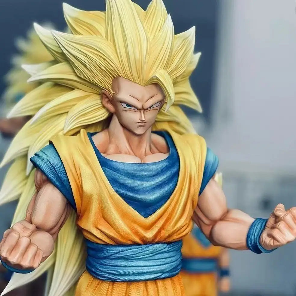 Figura Son Goku SSJ3 - Dragon Ball Z | Base LED Super Saiyan 3 35cm