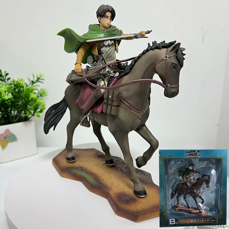 28cm Attack on Titans Levi Ackerman Action Anime Figura Kawai Eren Jaege Mikasa Ackerman The Armored Titan Figure Cute Doll Toys