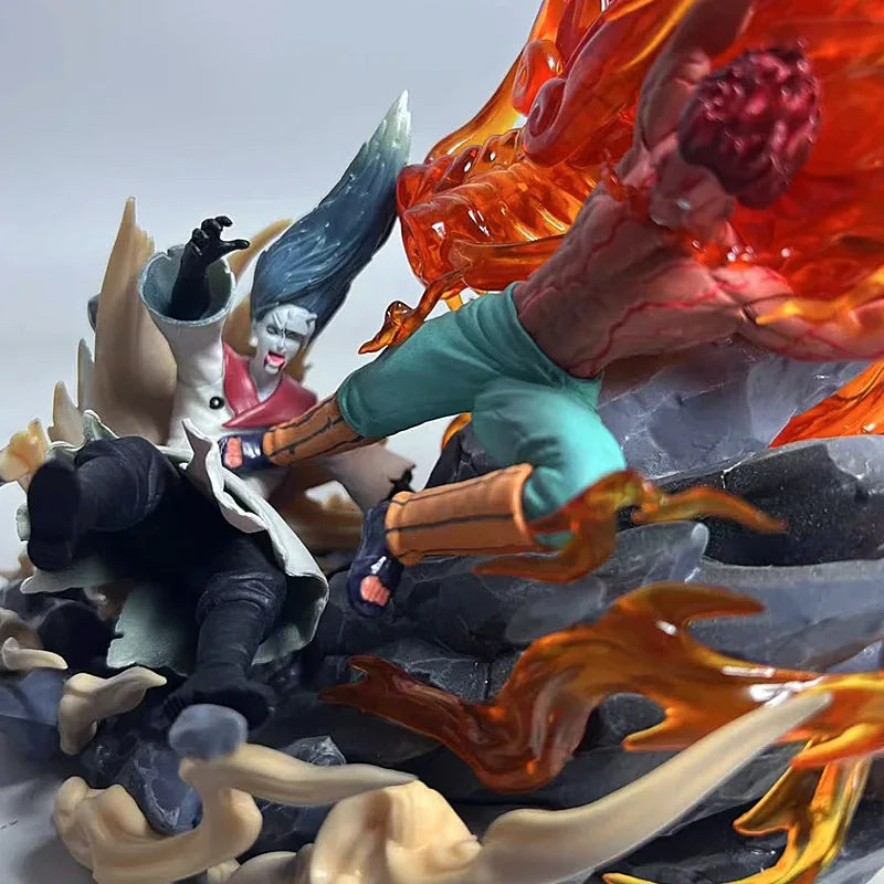 Figura Might Guy vs Uchiha Madara - Naruto | Diorama Luminoso 22cm