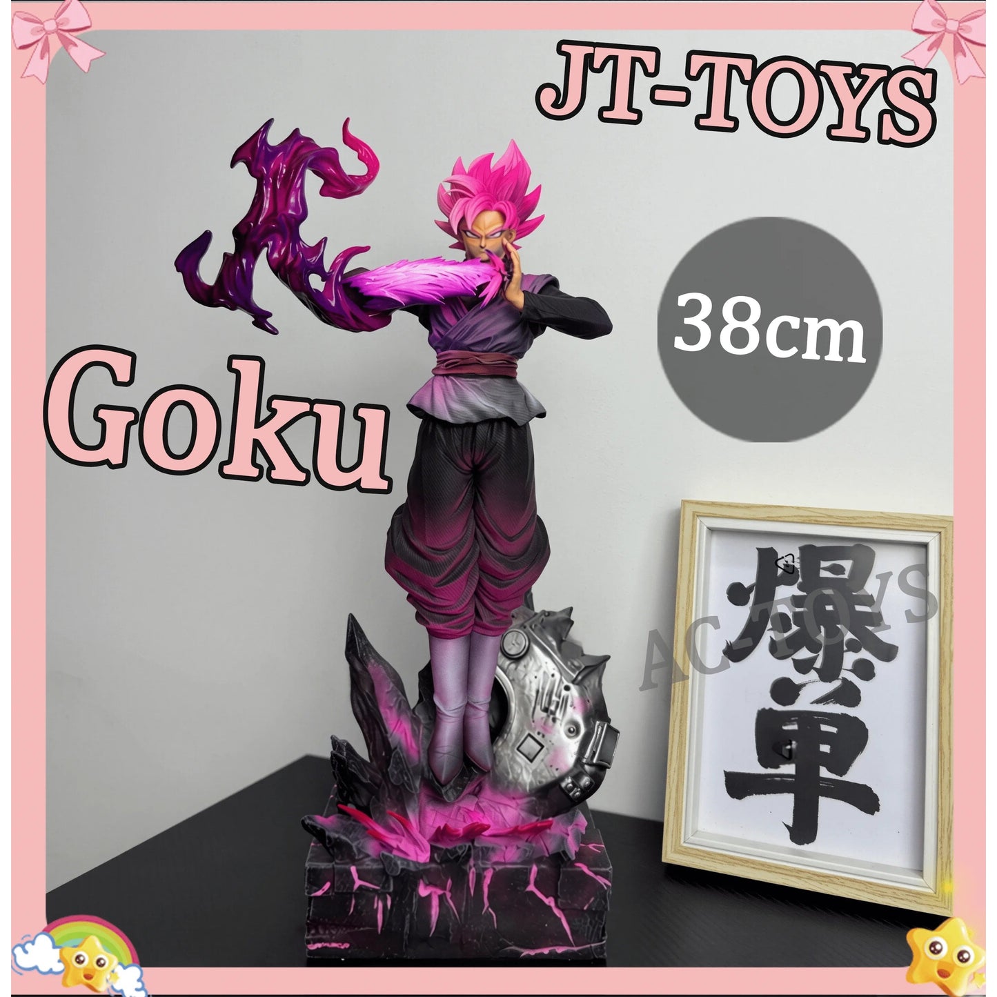 Figura Goku Black Super Saiyan Rosé - Dragon Ball Super | JT Studio 38cm