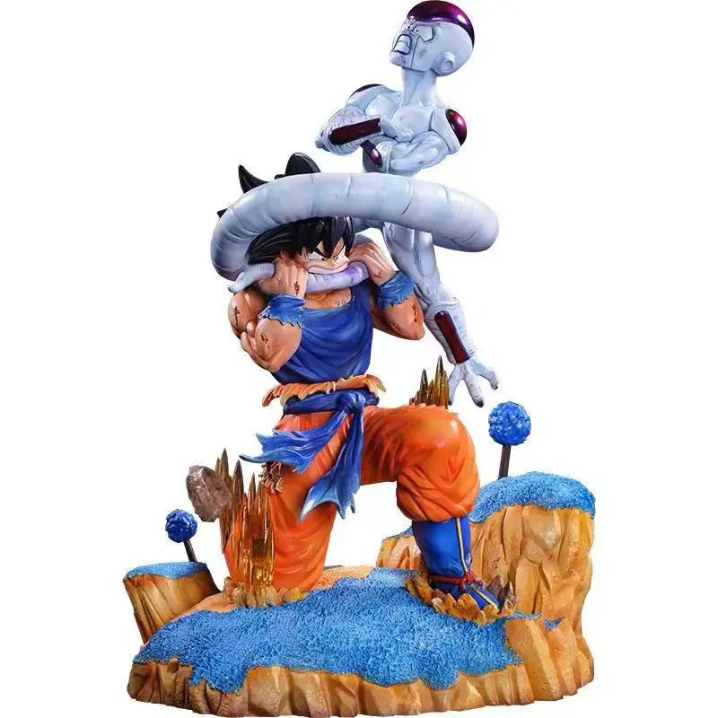 Figura Son Goku vs Freezer - Dragon Ball Z | Escena Mordida 27cm