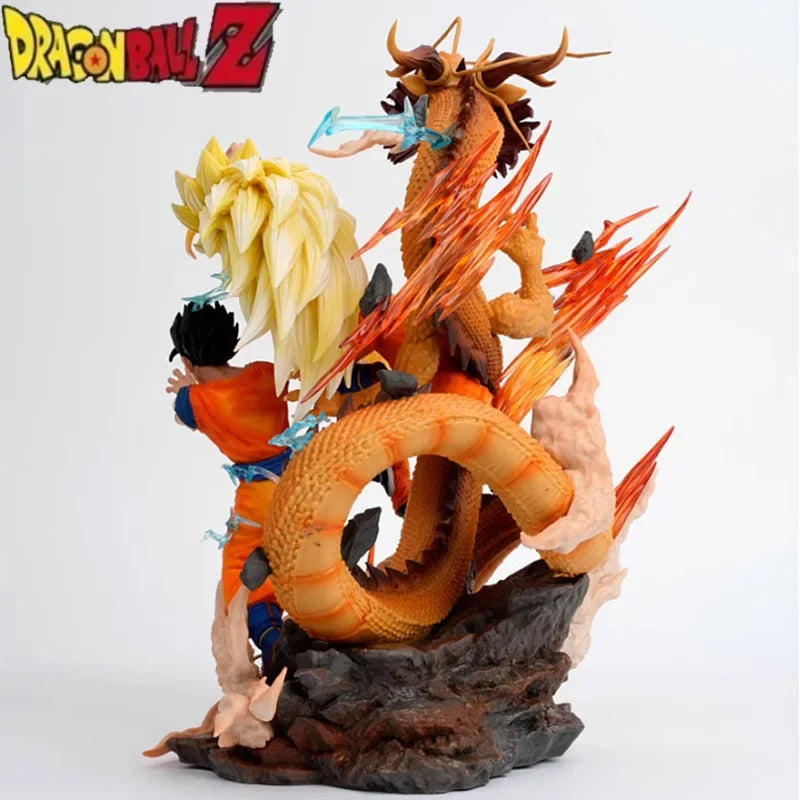 Figura Goku, Gohan y Goten - Dragon Ball | Puño de Dragón GK 28cm