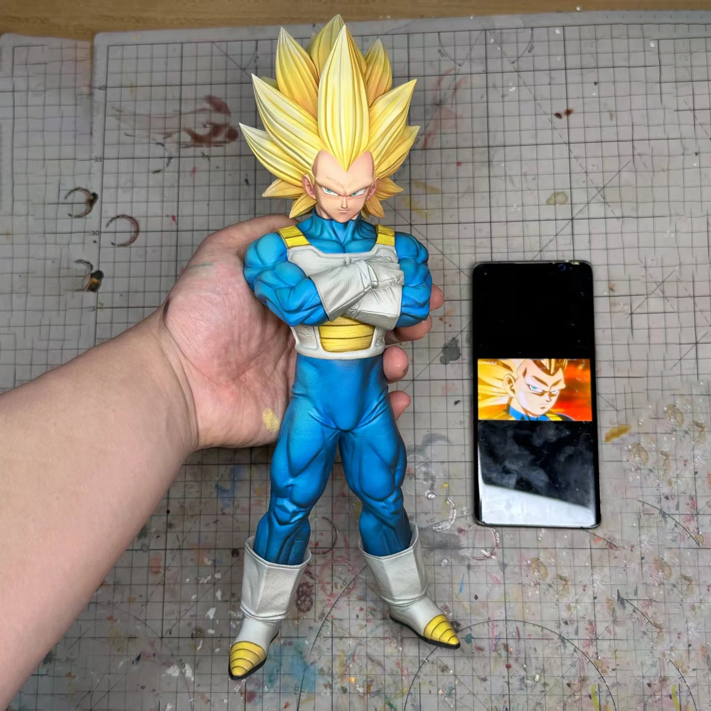En Stock Dragon Ball Z Ssj3 Vegeta figura Super Saiyan 3 Vegeta figuras de acción Gk colección de estatuas modelo juguetes regalo