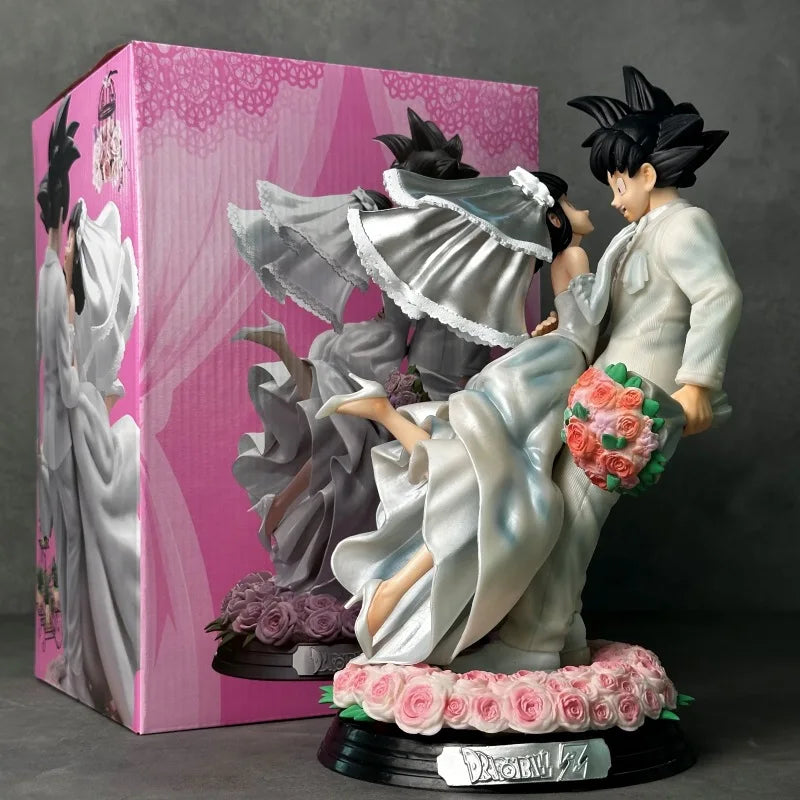 Figura Goku y Chichi - Dragon Ball | Goku y Chichi en versión boda 31cm