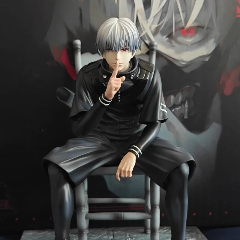 Figura Ken Kaneki Sentado 20cm - Tokyo Ghoul | GK Doble Cabeza