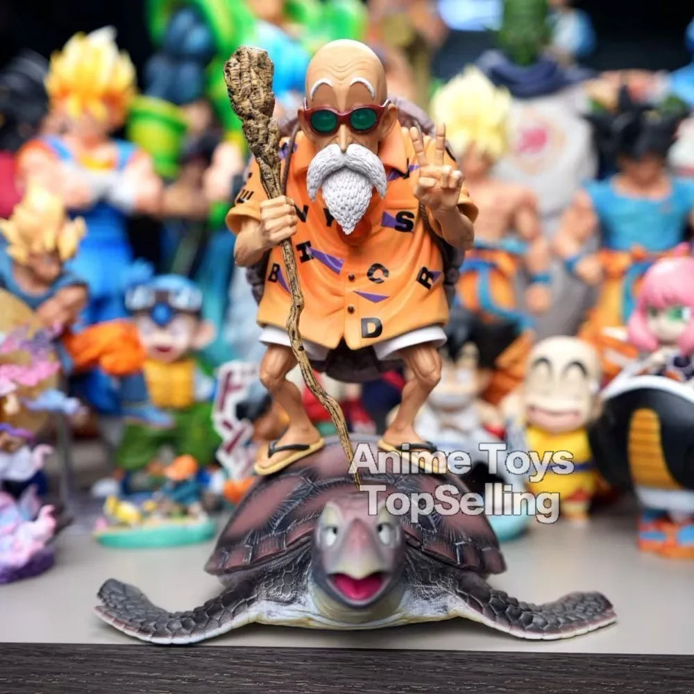 Figura Maestro Roshi sobre Tortuga - Dragon Ball | Versión Clásica 23.5cm