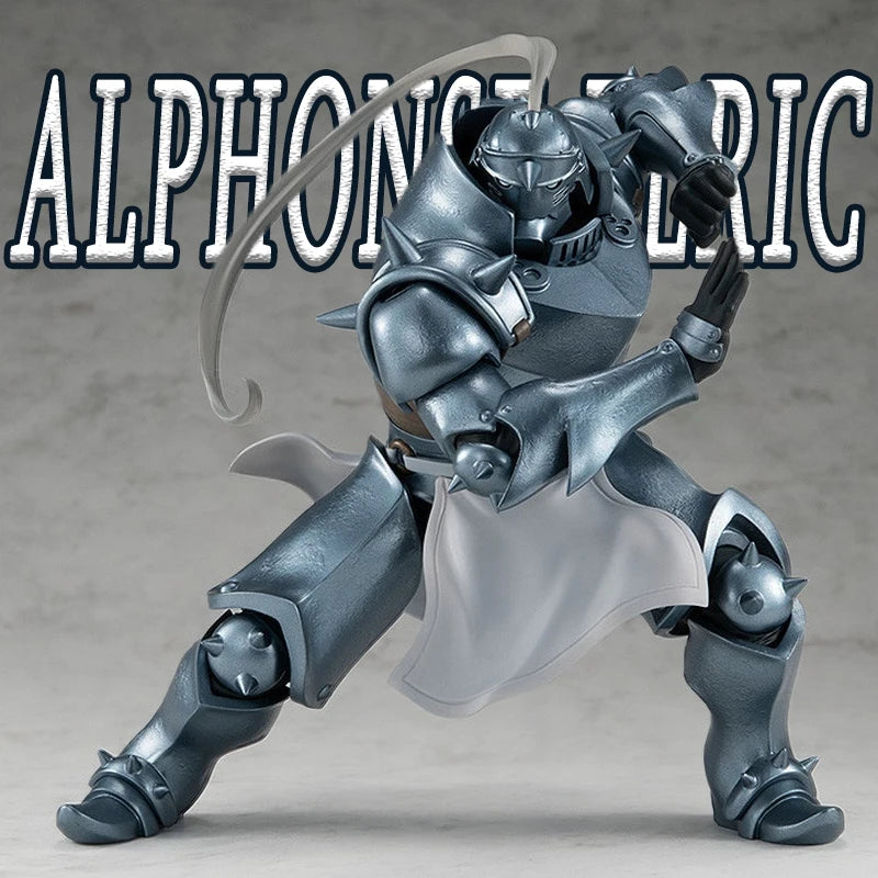 Fullmetal Alchemist Alphonse Elric Anime figuras de acción móviles Kit de modelismo brazo mecánico niño y Armor Caballero juguete recoger regalos
