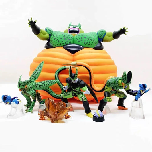 7pcs/set Dragon Ball Z Cell Figure Perfect Cell First Form Pvc Action Figures Collection Model Toys For Children Adult Gifts