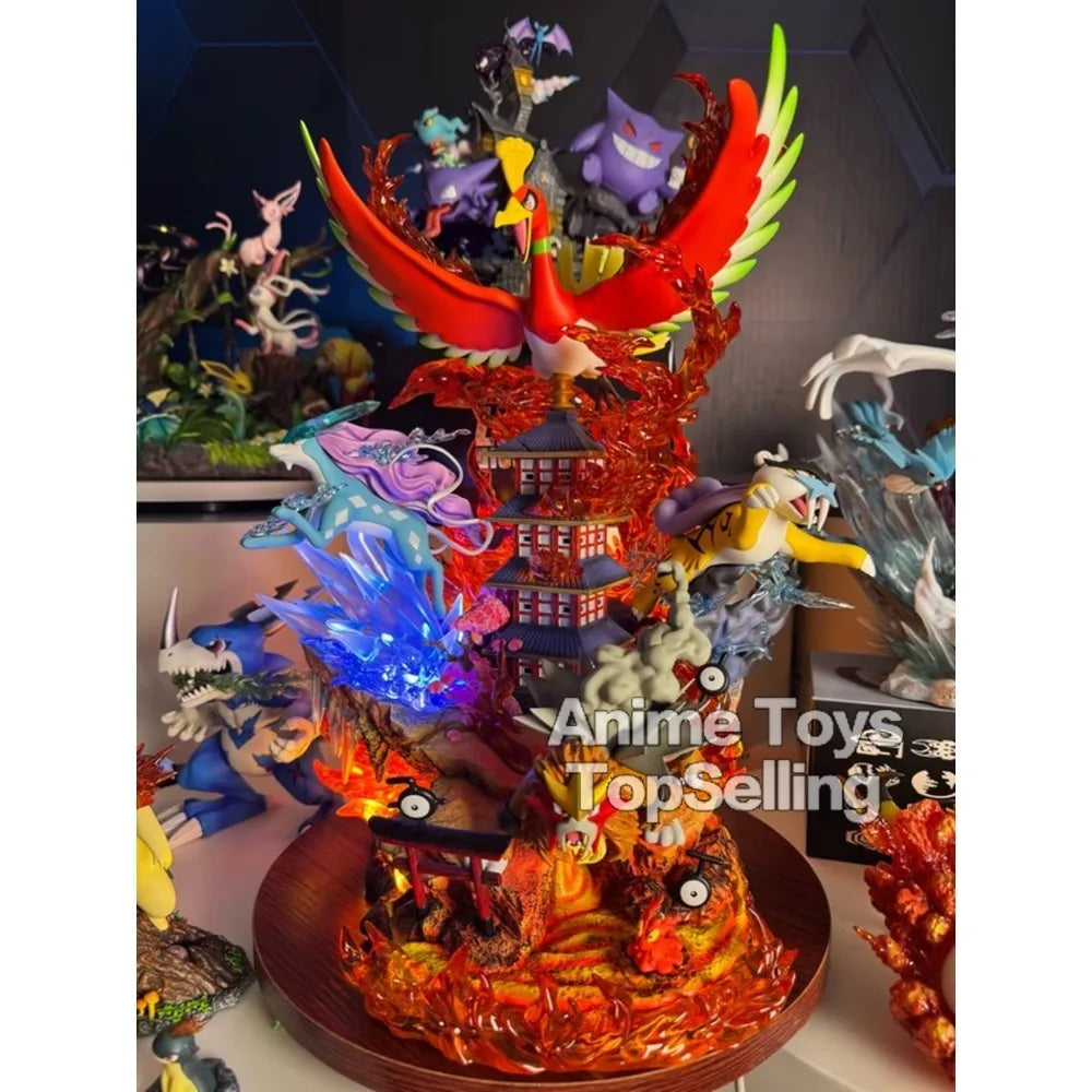 Figura Bestias Legendarias - Pokémon | Raikou, Suicune, Entei y Ho-Oh 38cm
