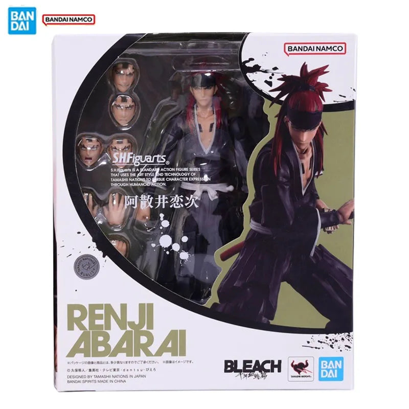 Bandai Original figura Bleach modelo Kit figuras de Anime SHF Abarai Renji colección figura de acción modelo niños juguetes regalos