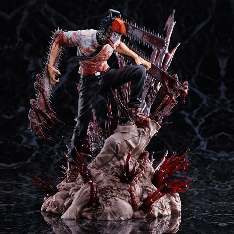 Figura Chainsaw Man Sangriento - Chainsaw Man | Pose de Combate GK 18cm