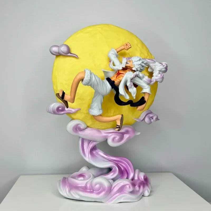 Figuras de Anime de una pieza Nika Sun God 5 Gear Luffy Flying To The Moon modelo GK estatua brillante de moda adornos coleccionables regalos