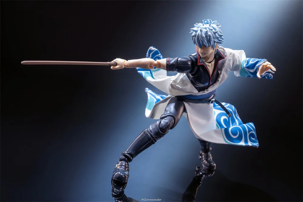 GINTAMA 1/12 soldado masculino guapo personaje de Anime japonés Gintoki Sakata ropa Yukata blanco para modelo de figura de acción de 6 pulgadas