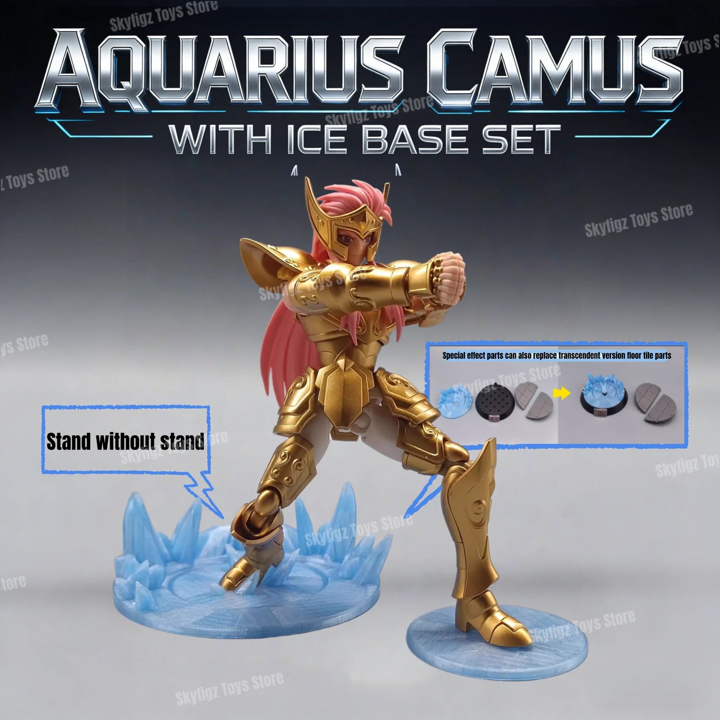 Base de Efectos de Hielo Cygnus y Acuario - Saint Seiya | Blokees