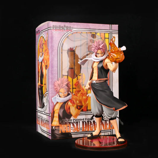 Figura Natsu Dragneel - Fairy Tail | Natsu Dragneel Etherious con efectos de llamas 23cm