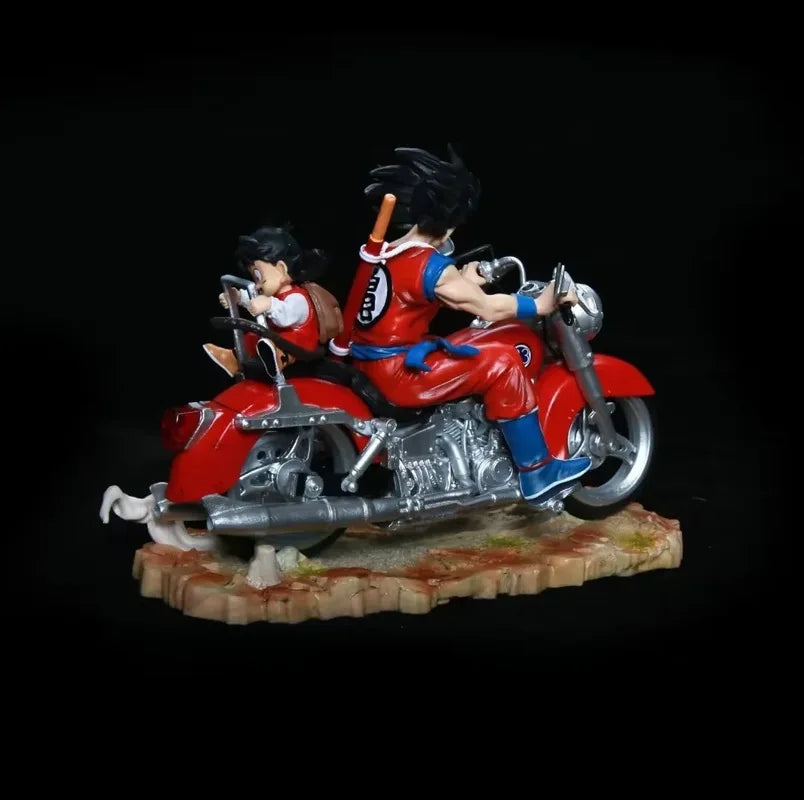 Figura Goku y Gohan en Moto - Dragon Ball