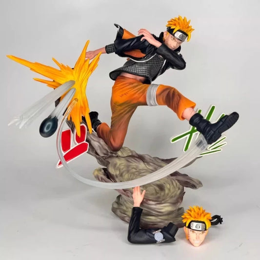Figura Naruto Uzumaki - Naruto | Naruto Uzumaki en Modo Sabio con doble cabeza intercambiable 22cm