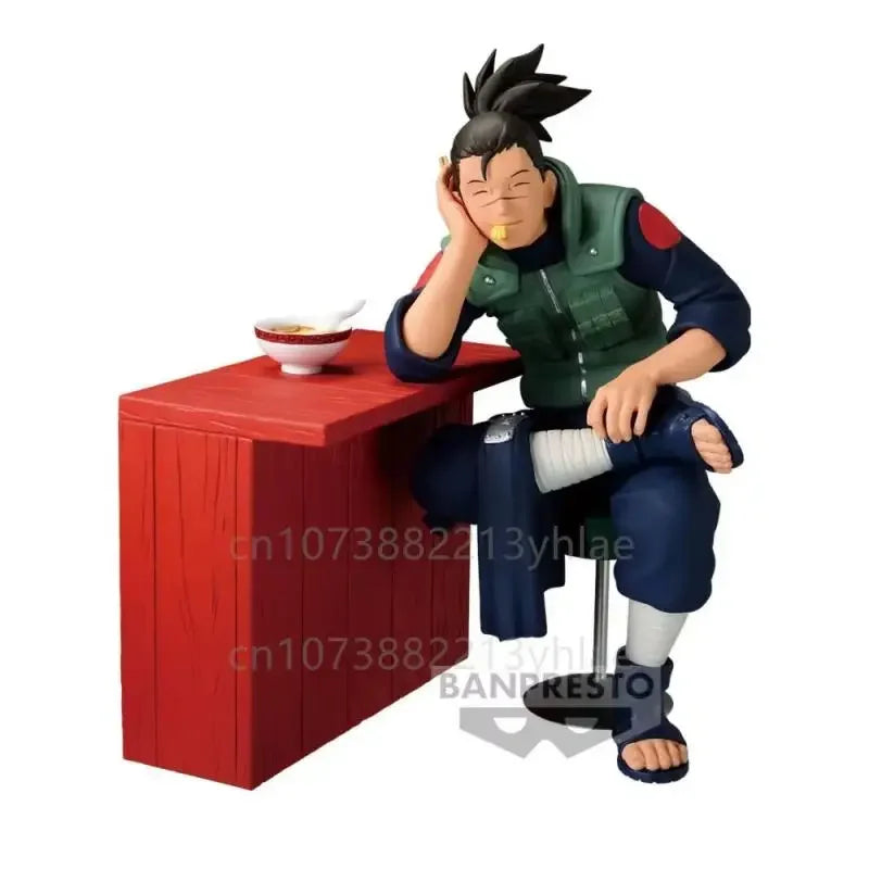 En Stock Original Bandai Banpresto Naruto Uzumaki Naruto Umino Iruka tiempo precioso en Ichiraku Ramen modelo de figuras de acción Juguetes