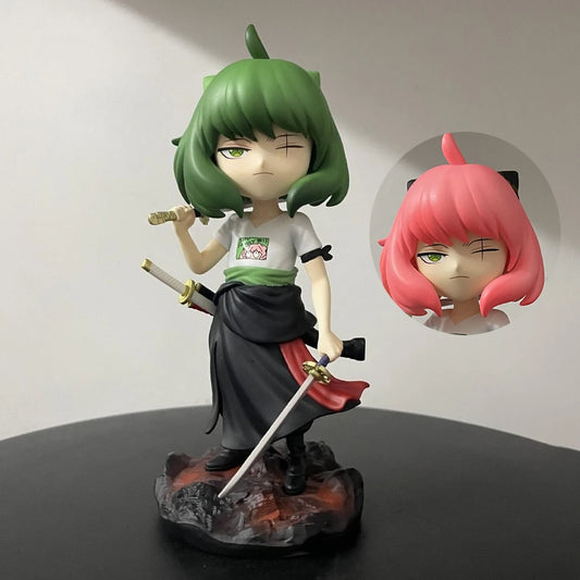 Figura Anya cosplay Zoro - Spy x Family x One Piece | GK 18,5cm