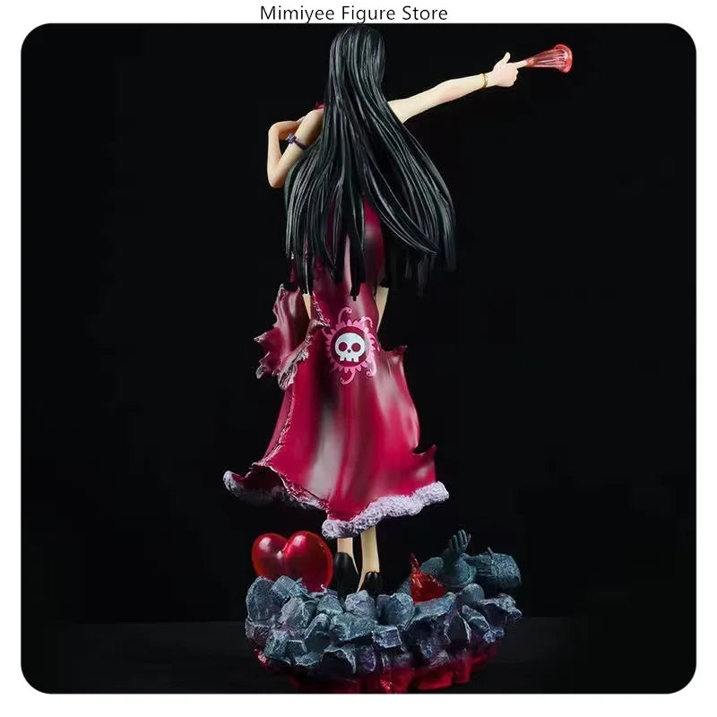 30cm una pieza Boa Hancock pie Pose figura de Anime modelo estatua con Base decoración de escritorio regalo