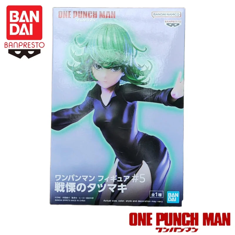 En Stock Bandai Original Banpresto One Punch Man Tatsumaki figura de acción modelo muñeca nueva en caja personajes de Anime juguetes garaje